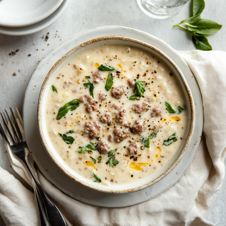 creamy parmesan italian sausage soup