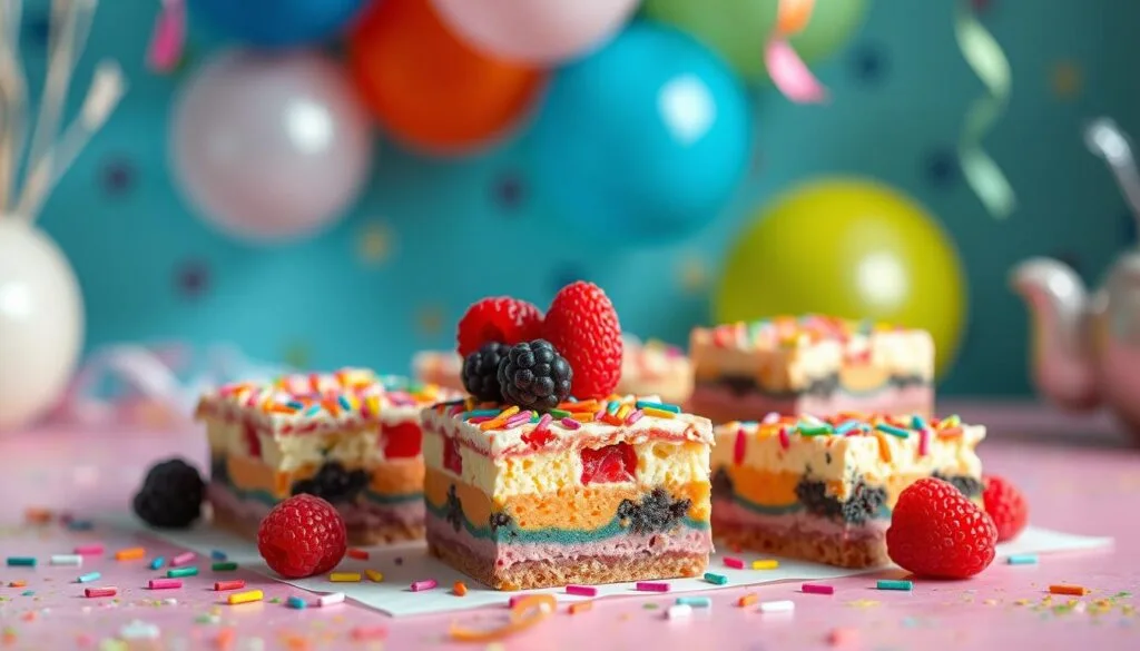 no bake birthday cake bars recipe
