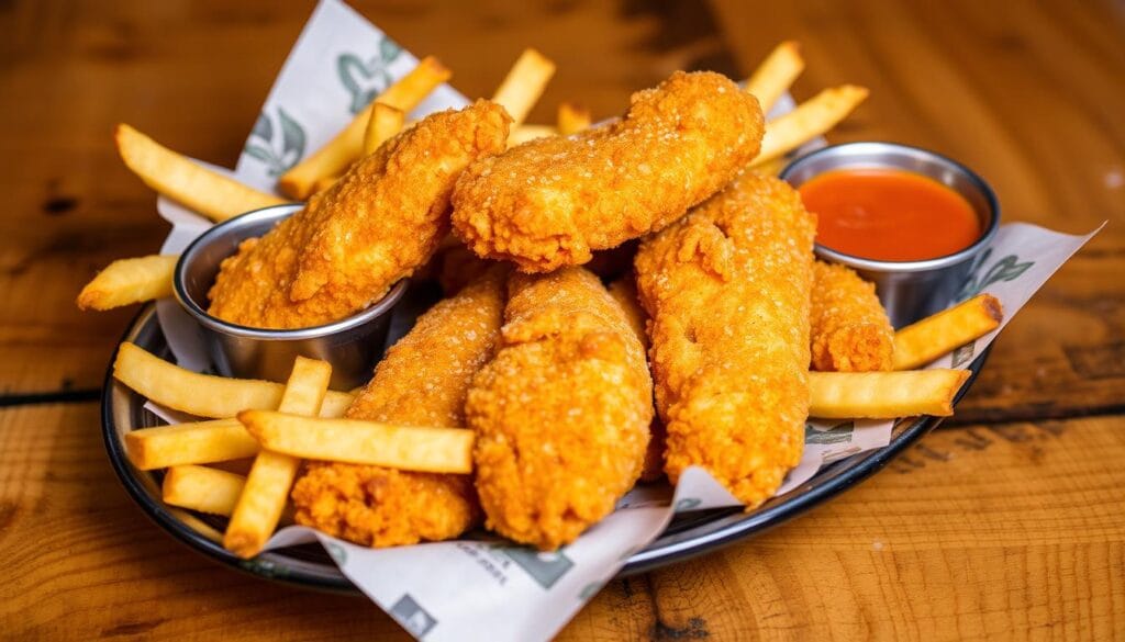 chicken tenders and fries
