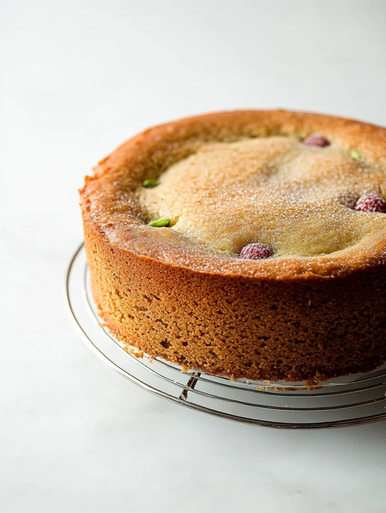 Pistachio raspberry cake
