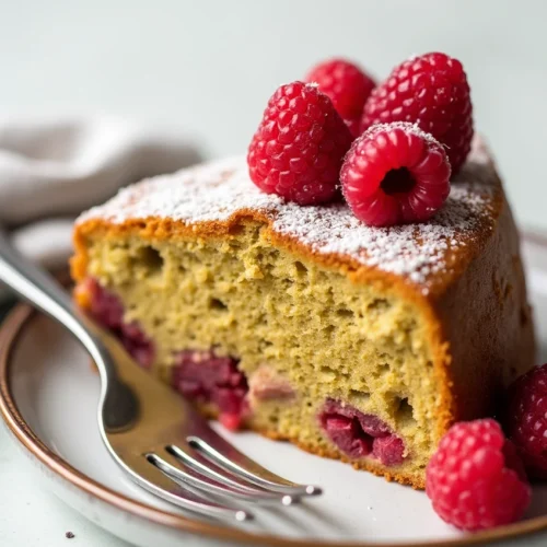 Pistachio raspberry cake