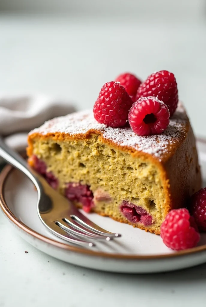 Pistachio raspberry cake
