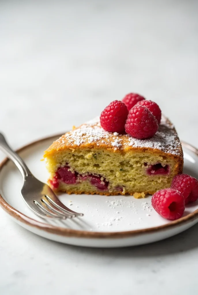 Pistachio raspberry cake
