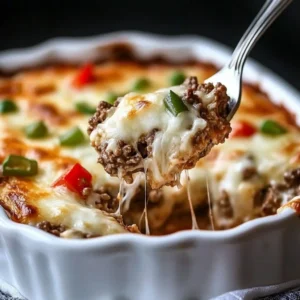 Low Carb Philly Cheesesteak Casserole