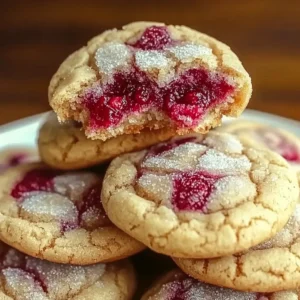 Soft and Chewy Raspberry Sugar Cookies