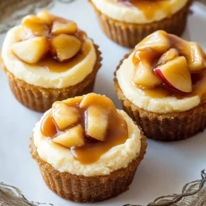 Mini Caramel Apple Cheesecakes