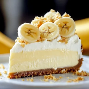 No Bake Banana Cream Pudding Cheesecake