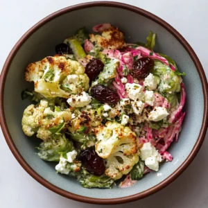 Roasted Cauliflower Salad with Feta and Dates