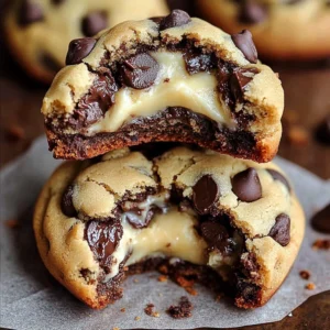 Cheesecake stuffed Chocolate Chip Cookies