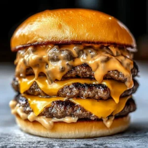 Double Cheesy Smash Burger with Special New York Sauce