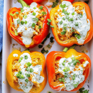 Buffalo Chicken Stuffed Peppers