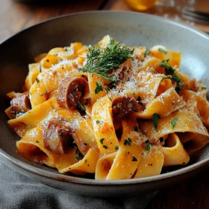 Creamy Calabrian Chili Pappardelle with Sausage & Fennel