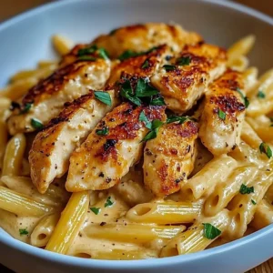 Creamy Parmesan Chicken with Penne