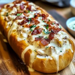 Chicken Bacon Ranch Stuffed Bread