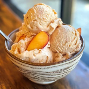 peach ice cream